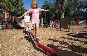 playground balance beams balancing