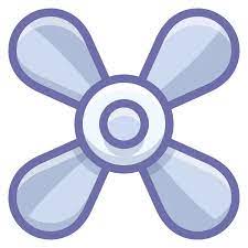 Blower Cooler Fan Icon Outline Style