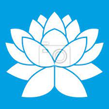 Lotus Flower Icon White Wall Stickers