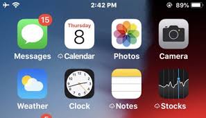 Icloud Symbol Next To Apps On Iphone Or