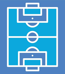 Football Field Glyph Two Color Icon In