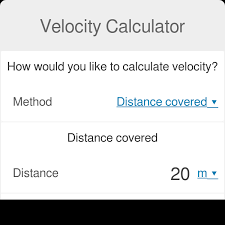 Velocity Calculator Definition Formula