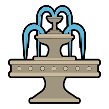 Park Water Fountain Icon Vector