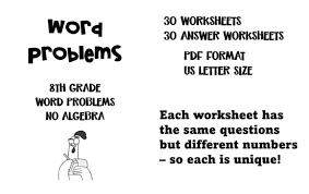 8th Grade Word Problems No Algebra