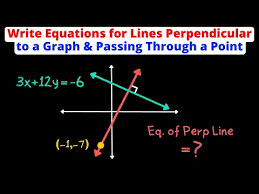 Equation For A Line Perpendicular