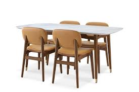 Kelsey Marble Dining Table With 4