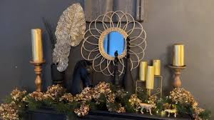 Fireplace With Decorations Mirror