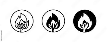 Vecteur Stock Forest Fire Icon