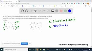 Solved For Each Equation Explain What