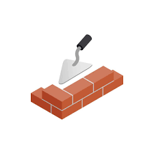 Brick Wall With Trowel 3373811 Vector