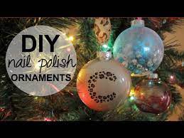 Diy Holiday Ornaments Using Nail Polish