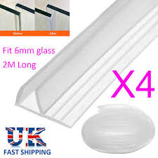 4pcs Bath Shower Screen Door Seal Strip