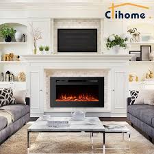 Clihome 30 In Classic Built In Or Wall Mounted Direct Vent Electric Fireplace Insert