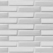 Off White Faux Brick 3d Wall Panel