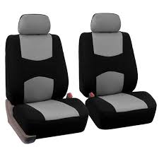 Multifunctional Flat Cloth Seat Covers Front Set Fh Group Color Gray