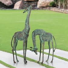 Spi Home 53023 Aluminum Treetopper Giraffes Garden Sculpture