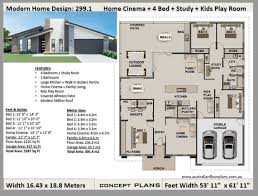 Modern House Floor Plans For 4