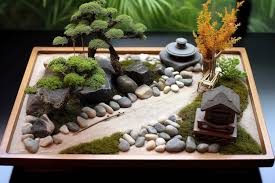 Premium Ai Image Miniature Zen Garden
