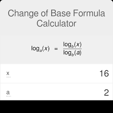 Change Of Base Formula Calculator