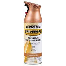 Rust Oleum Universal 11 Oz All Surface Metallic Copper Rose Spray Paint And Primer In One 6 Pack
