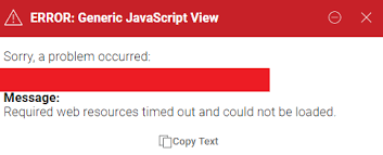 generic javascript view error due to