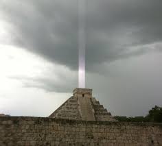 mayan light beam photo an eerily