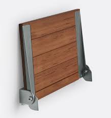 Carter Wall Mount Teak Folding Shower