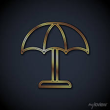 Gold Line Sun Protective Umbrella For