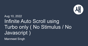 infinite auto scroll using turbo only
