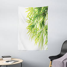 Green Tapestry Bamboo Leaf Peace Icon