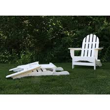 White Plastic Folding Adirondack Chair