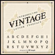 Free Vector Vintage Alphabet