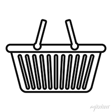 Empty Basket Icon Outline Style