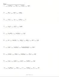 Balancing Chemical Equations Worksheet