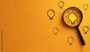 Light Bulb Icon Over Yellow Background