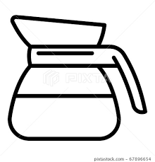 Glass Coffee Pot Icon Outline Style