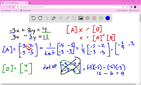Equations Using An Inverse Matrix