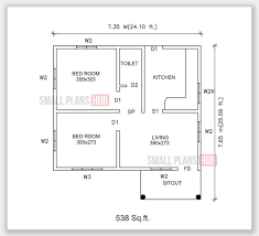 Two Bedroom House Plans Under 500 Sq Ft