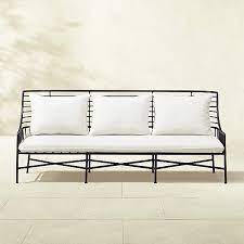 Breton 83 Black Metal Outdoor Sofa