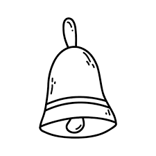 Hand Drawn Doodle Bell Vector Sketch