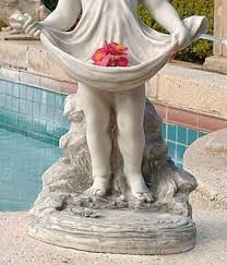 Victorian Girl Garden Sculpture Statue