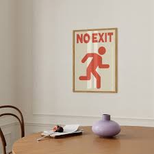 No Exit Sign Poster Icon Digital Art