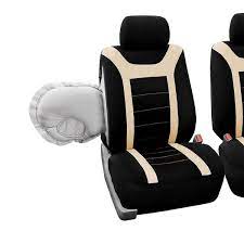 Fh Group Fabric 47 In X 23 In X 1 In Full Set Sports Car Seat Cove