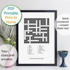 Custom Crossword Puzzle Printable Pdf