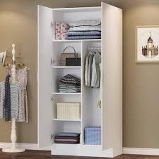 Doors Armoire Wardrobe With Hanging Rod