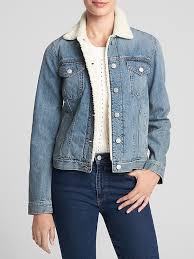 Icon Sherpa Collar Denim Jacket Gap