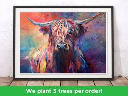 Highland Cow Print By Sue Gardner