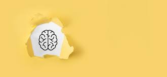 Yellow Paper With Brain And Icon Tools