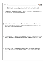 Systems Of Equations Word Problems