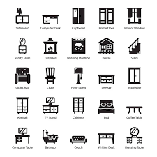 Home Interior Line Icons Perfectly